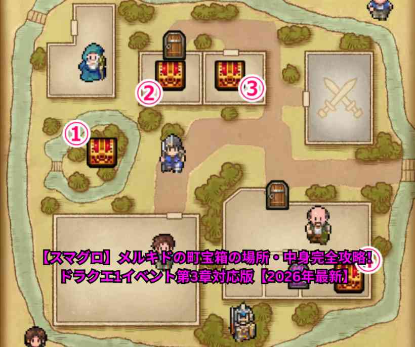 【スマグロ】メルキドの町宝箱の場所・中身完全攻略！ドラクエ1イベント第3章対応版【2026年最新】